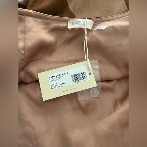 NWT Ramy Brook Jeannie Faux Suede Patchwork Maxi Skirt - Picture 7 of 7